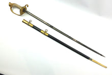 Load image into Gallery viewer, U.S. Model 1852 Naval Officers Sword by W. H. Horstmann. Ref X3119
