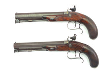 Load image into Gallery viewer, Officers Flintlock Duelling Pistols, Fine Cased Pair. SN 9125