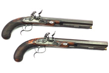 Load image into Gallery viewer, Flintlock John Manton and Son Duelling Pistols, very fine cased pair. SN 9083