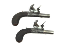 Load image into Gallery viewer, Flintlock Box-Lock Small Pocket Pistols by Samuel Henry Staudenmayer, London, Fine Cased Pair. SN 9095