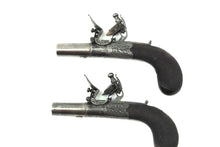 Load image into Gallery viewer, Flintlock Box-Lock Small Pocket Pistols by Samuel Henry Staudenmayer, London, Fine Cased Pair. SN 9095