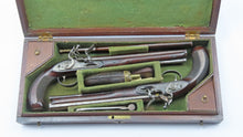 Load image into Gallery viewer, Flintlock Duelling Pistols by Wogdon & Barton, Cased Pair. Ref X3310