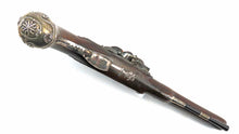 Load image into Gallery viewer, Silver Mounted Flintlock Holster Pistol by Joseph Griffin. Ref 9325