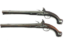 Load image into Gallery viewer, Rare Long Flintlock Holster Pistols by W. Turvey. SN 9117