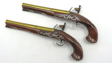 Load image into Gallery viewer, Flintlock Silver Mounted Holster Pistols by W Turvey. Ref 9266