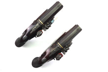 Load image into Gallery viewer, Flintlock Man Stopper Pistols by Mortimer & Son, Cased Pair. SN 9139
