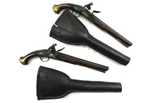 Load image into Gallery viewer, Pair Officers Flintlock 1738 Land Pattern Pistols Original Holsters. SN 9142