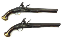 Load image into Gallery viewer, Pair Officers Flintlock 1738 Land Pattern Pistols Original Holsters. SN 9142