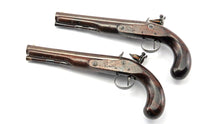 Load image into Gallery viewer, Flintlock Officers Pistols by Wogdon, Cased Pair. Ref X3308