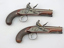 Load image into Gallery viewer, Flintlock Overcoat Pistols by Mortimer Son, Cased Pair. Ref X3311