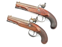 Load image into Gallery viewer, Flintlock Overcoat Pistols by Mortimer Son, Cased Pair. Ref X3311