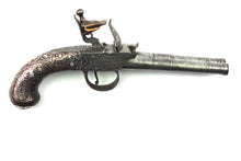 Load image into Gallery viewer, Flintlock Double Barrel Pistol by Mortimer, Rare. SN 9155