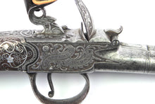 Load image into Gallery viewer, Flintlock Double Barrel Pistol by Mortimer, Rare. SN 9155