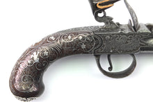 Load image into Gallery viewer, Flintlock Double Barrel Pistol by Mortimer, Rare. SN 9155