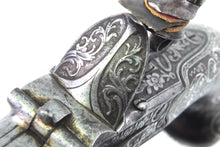 Load image into Gallery viewer, Flintlock Double Barrel Pistol by Mortimer, Rare. SN 9155