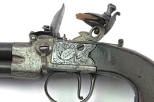 Load image into Gallery viewer, Flintlock Tap Action Volley Pistol by Twigg, Four Barrel, very rare. SN 9073
