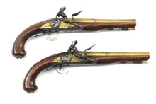 Load image into Gallery viewer, Pair of Flintlock Silver Mounted Pistols by Hadley. (Ref 9169)