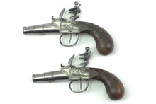 Load image into Gallery viewer, Flintlock Pocket Pistols by Croizier of Paris, Good Cased Pair. SN 9089