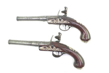 Load image into Gallery viewer, Flintlock Queen Anne Pistols by Griffin of Bond Street, a historic pair. SN 9052