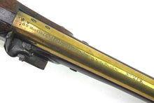 Load image into Gallery viewer, Flintlock Royal Mail Guards Pistol by H. W. Mortimer Co, very fine. SN 9065