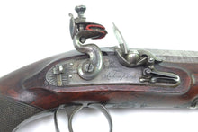 Load image into Gallery viewer, Flintlock Travelling Pistols by J. Thompson, Very Fine Pair. SN 9060
