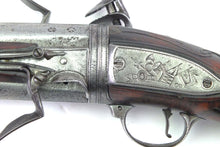 Load image into Gallery viewer, English Flintlock Wender Holster Pistol by Turvy, very rare. SN 9129