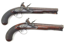 Load image into Gallery viewer, Flintlock Officers Duelling Pistols by Smith of London Fine Cased Pair. SN 9069