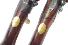 Load image into Gallery viewer, Rare Brace of Earl of Hertford Holster Flintlock Holster Pistols by Pickfatt. SN X3022