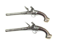 Load image into Gallery viewer, Double Flintlock Single Trigger Turn Off Pistols For Certainty Of Fire By Barbar, Extremely Rare Pair. SN 9059