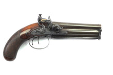 Load image into Gallery viewer, Over and Under Flintlock Pistols by Staudenmayer London, very fine cased pair. SN X3024