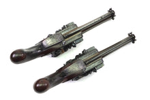 Load image into Gallery viewer, Over and Under Flintlock Pistols by Staudenmayer London, very fine cased pair. SN X3024