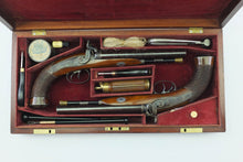 Load image into Gallery viewer, Howdah Pistols, A Very Fine Unfired Cased Pair. Ref 9164