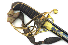Load image into Gallery viewer, Blue & Gilt 1822 Pattern Infantry Sword , very good & rare. SN 9081