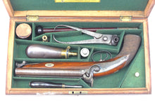 Load image into Gallery viewer, Double Barrel Howdah Percussion Pistol by Cogswell, Very Fine. SN 9138