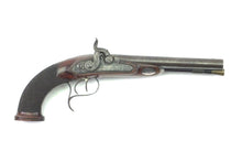 Load image into Gallery viewer, Double Barrelled Percussion Carriage Pistols by T. Mortimer & Son, fine cased pair. SN 9061