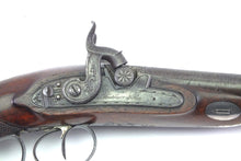 Load image into Gallery viewer, Double Barrelled Percussion Carriage Pistols by T. Mortimer & Son, fine cased pair. SN 9061