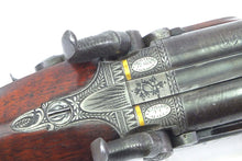 Load image into Gallery viewer, Double Barrelled Percussion Carriage Pistols by T. Mortimer & Son, fine cased pair. SN 9061