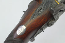 Load image into Gallery viewer, Double Barrelled Percussion Carriage Pistols by T. Mortimer & Son, fine cased pair. SN 9061