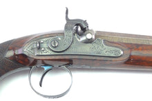 Load image into Gallery viewer, Percussion Duelling Pistols by P Wilkinson Cased Pair. SN 9122
