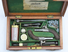 Load image into Gallery viewer, Cased Percussion Muff Pistols, Rare Very Small Pair. Ref 9186
