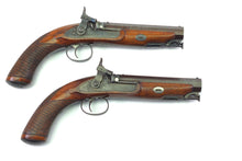 Load image into Gallery viewer, Percussion Travelling Pistols by Beattie, Fine Pair. SN X3226