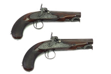 Load image into Gallery viewer, Percussion Travelling Pistols by W & J Rigby, Fine Cased Pair. SN 9146