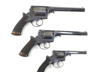 Load image into Gallery viewer, 38 Bore, 54 Bore & 120 Bore Adams Patent 1851 Model Self-Cocking Five Shot Revolvers. SN X2021