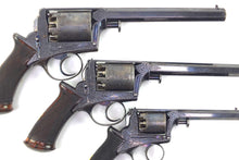 Load image into Gallery viewer, 38 Bore, 54 Bore & 120 Bore Adams Patent 1851 Model Self-Cocking Five Shot Revolvers. SN X2021