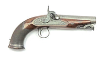 Load image into Gallery viewer, Magazine In Butt Percussion Travelling Pistol by Rigby. Ref 9308