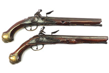 Load image into Gallery viewer, Rare Pair of Scottish 16 Bore Flintlock Holster Pistols in The English Manner. Ref X3286