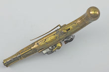 Load image into Gallery viewer, Small Scottish Brass Lobe Flintlock Butt Pistol by T. Murdoch of Doune. Ref X3277