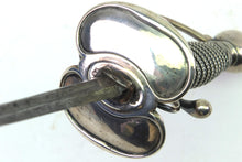 Load image into Gallery viewer, Silver Hilted Officers Small Sword, Fine. SN 9141