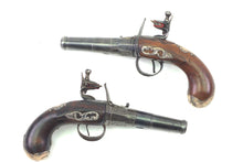 Load image into Gallery viewer, Pair of Toby Flintlock Pistols with Opposed Locks by Freeman, Very Rare. SN 9150