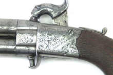 Load image into Gallery viewer, O/U Turnover Percussion Pocket Pistol, Fine. SN X3233